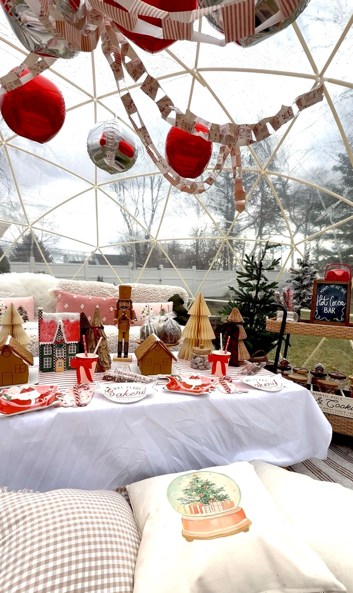 Everything you need for a festive outdoor wonderland ✨❄️

From cozy nights under the stars to holiday magic the whole family will love—this setup has it all.

🎄 Inflatable igloo for instant winter vibes
🍎 Mrs. Prindables chocolate-covered apples & pretzels (a must)
🤍 Ultra-cozy sherpa comforter
🏠 Target’s assembled gingerbread houses (zero mess, all charm)
🎠 Nutcracker + ornament inflatables by Fanboy
☕️ Hot cocoa bar + fixings from Target
🛒 Bar cart from Wayfair to pull it all together

Linked everything I could on LTK so you can recreate this look with ease ✨
Perfect for holiday hosting, cozy nights, or a magical outdoor moment.

#LTKHoliday #LTKSeasonal #LTKmomlife