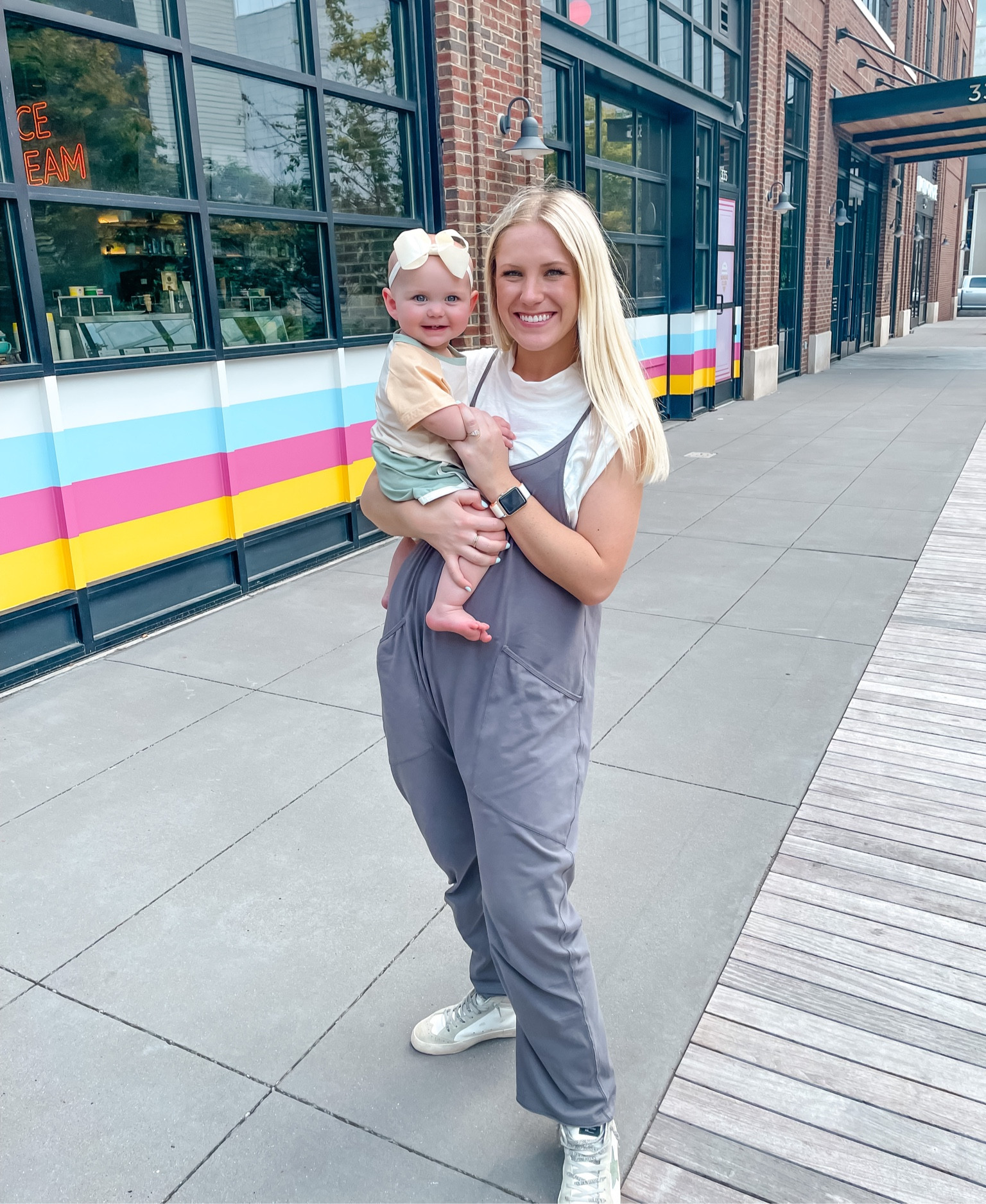 DAY IN NASHVILLE ✨✨ white tank from @shopthebev on IG
— wearing Size M in Amazon onesie (size S in real FP onesie) 

#LTKfit #LTKbaby #LTKFind