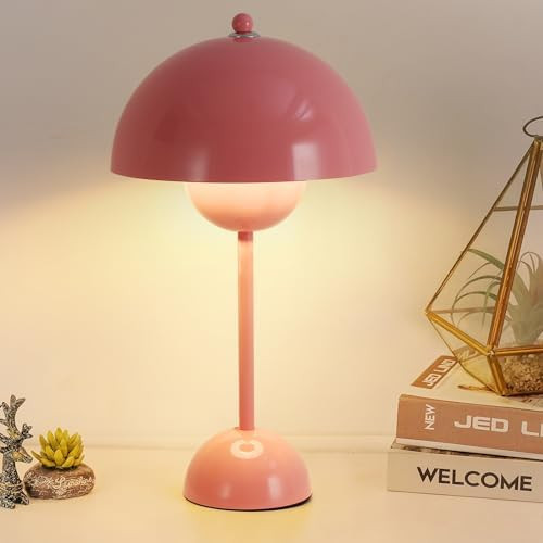 COSYLUX Modern Small Table Lamp for Bedroom, Cute Dome Shade Reflecting Light Reading Lamp for Li... | Amazon (US)