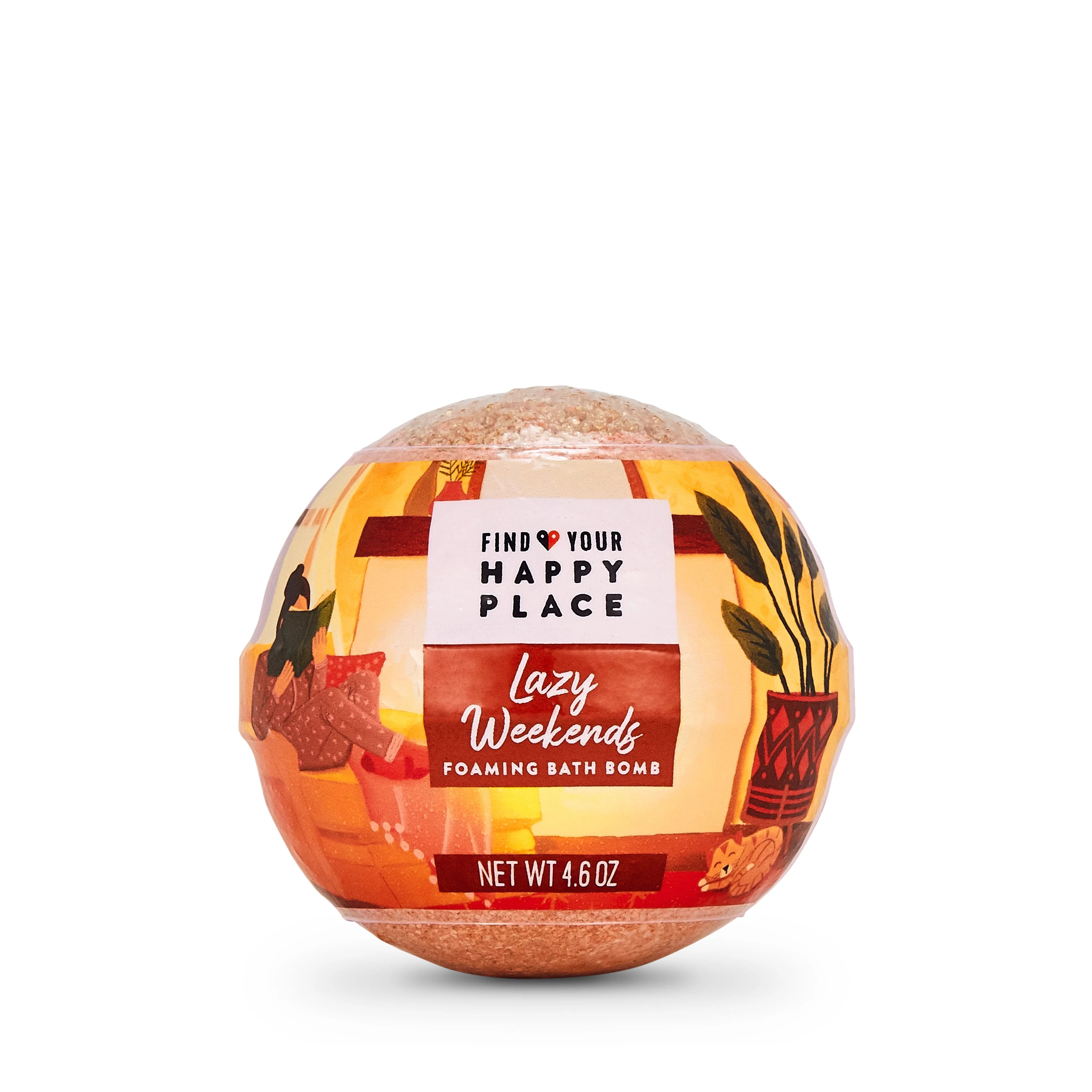 Find Your Happy Place Foaming Luxurious Bath Bomb, Lazy Weekends, Almond And Vanilla Bean, 4.6 oz | Walmart (US)