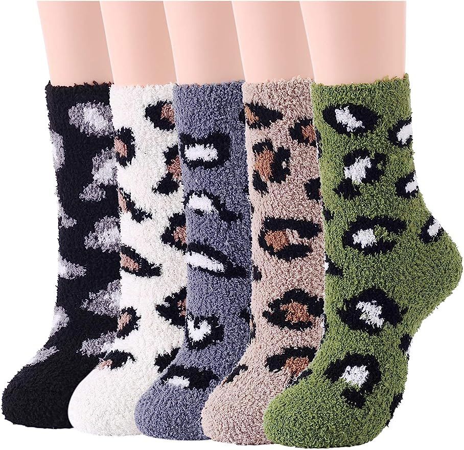 Womens Socks Fuzzy Socks Soft Fluffy Socks Warm Fleece Socks Winter Gifts Socks Sports Outdoor So... | Amazon (US)