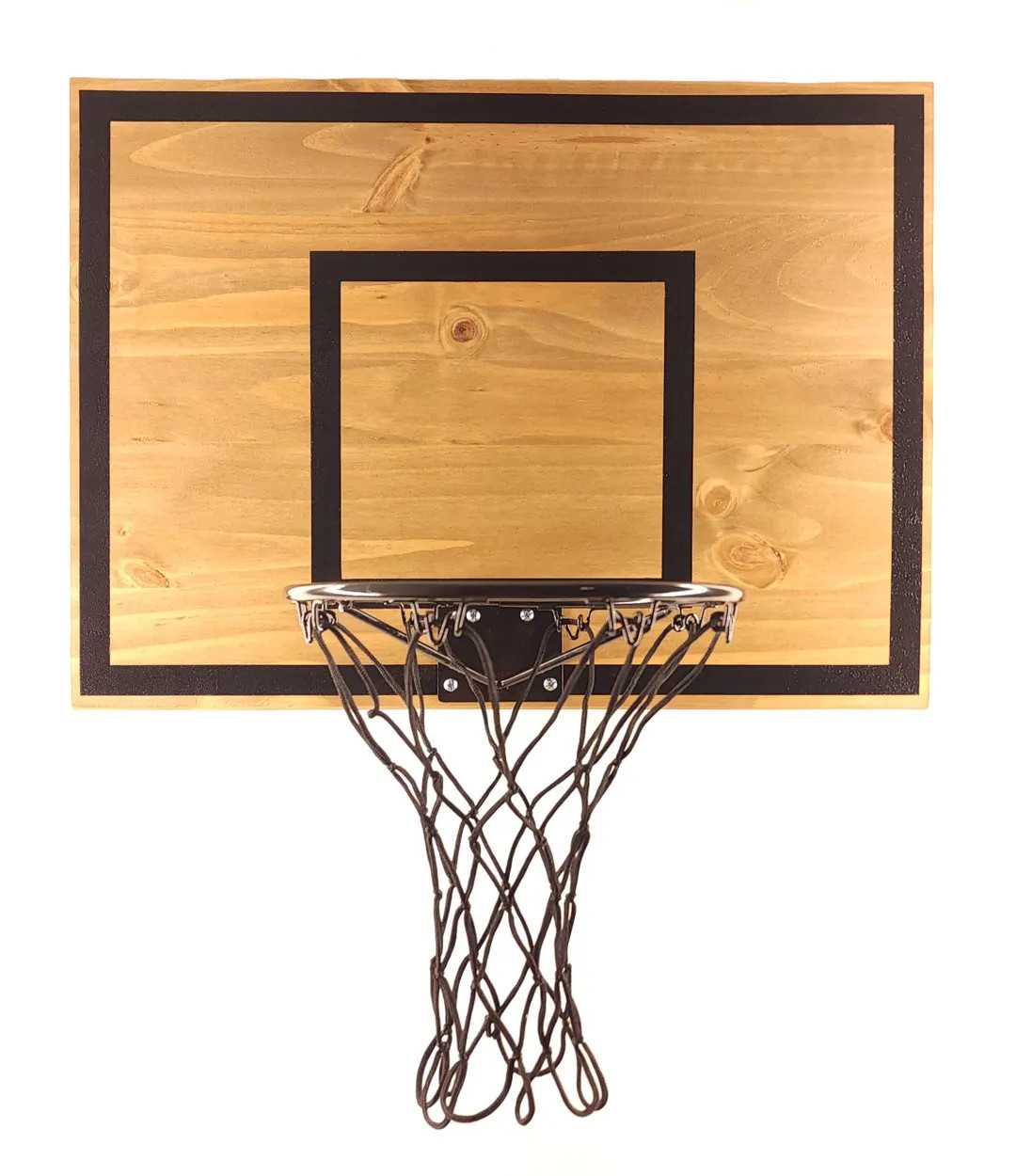 Rustic Wall Mounted Basketball Hoop Brown and Black Indoor Goal - Etsy | Etsy (US)