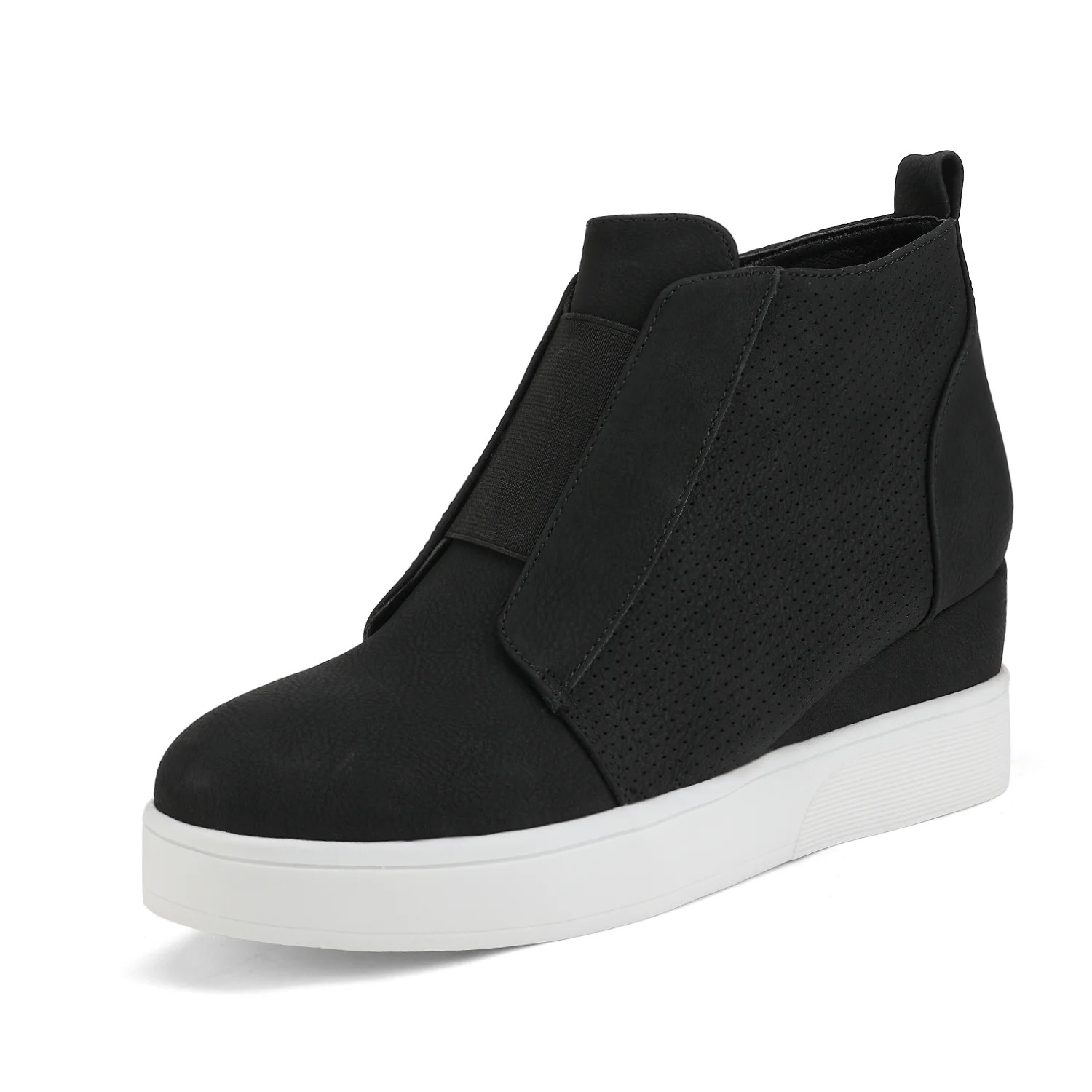 Dream Pairs Women's Fashion Platform Wedge Sneakers Ankle Booties WEDGE-SNKR-1 BLACK Size 9 | Walmart (US)