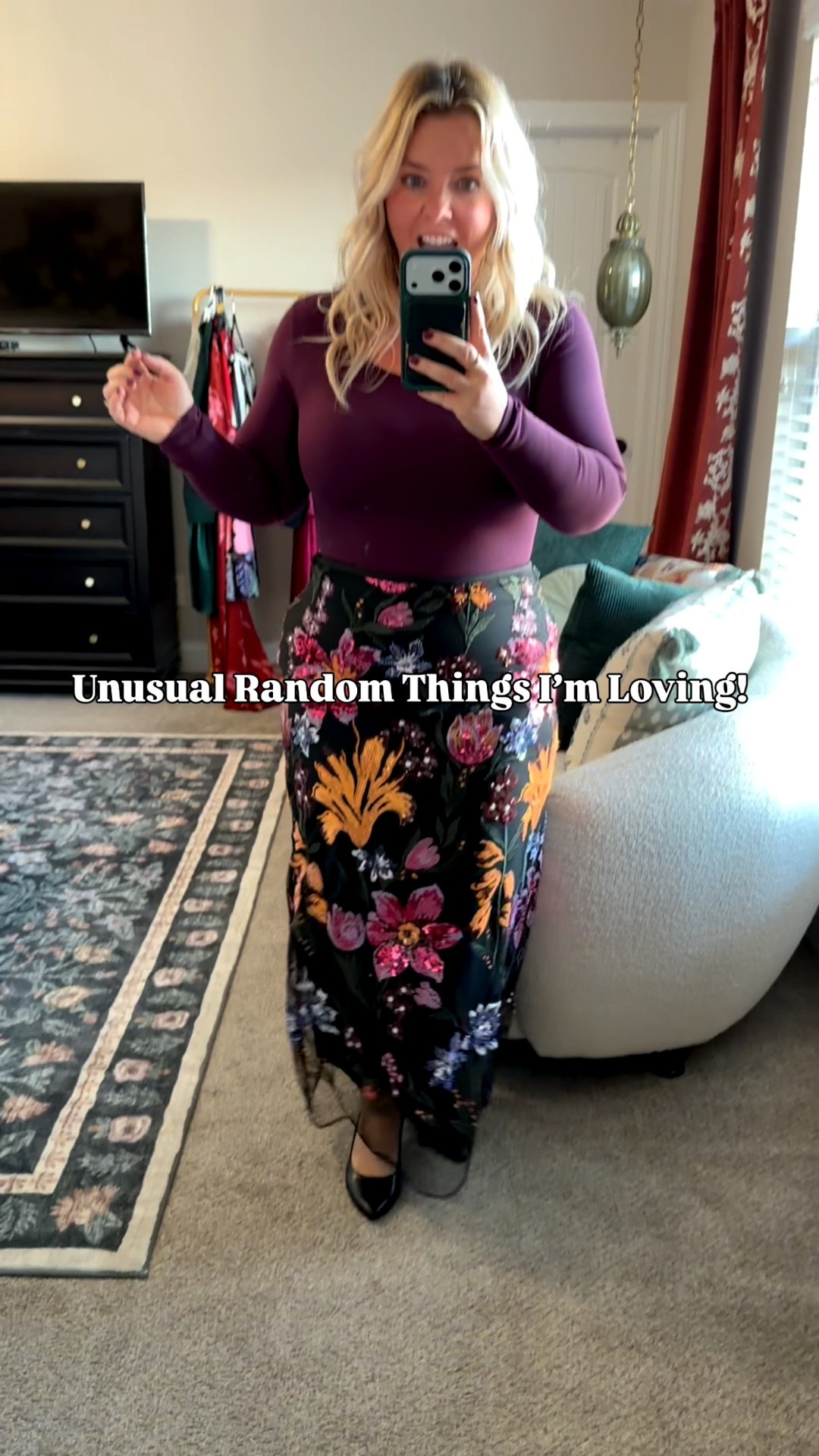 Random things I’m loving in home and fashion right now! 

I’m 5’2” & size large…here are my sizing tips:
- I sized up to an XL in the sequin skirt 
- I sized down to a small in the blue striped cardigan
- Wearing my true lg in the rest

#LTKMidsize #LTKHome #LTKCyberWeek