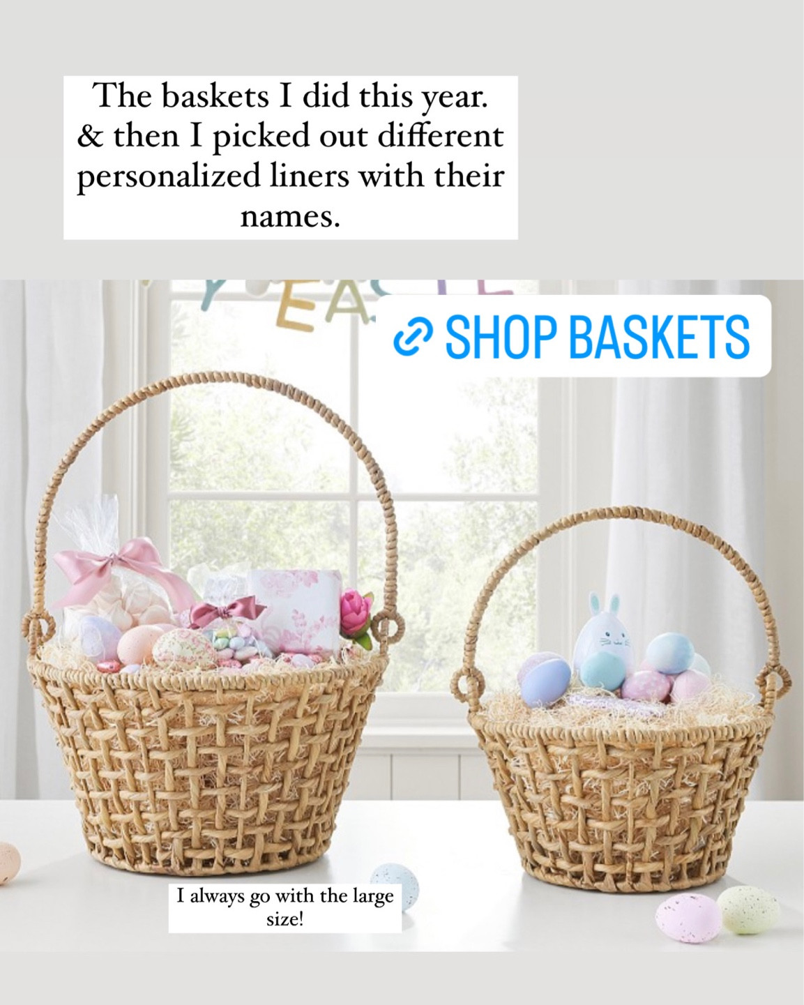 Easter baskets! Pottery barn kids 

#LTKSeasonal #LTKkids