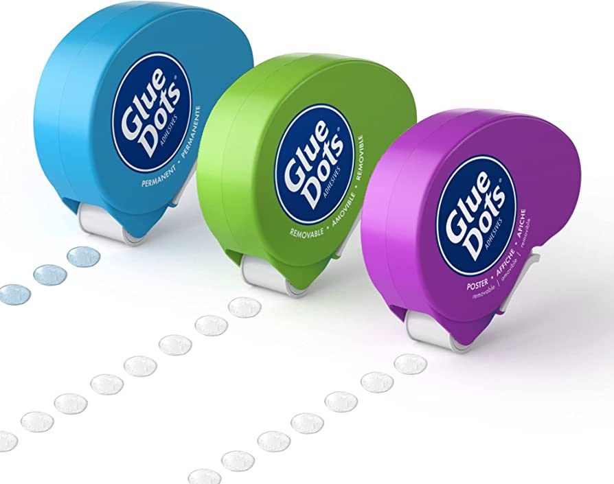 Glue Dots Dot N' Go Glue Dot Dispenser Project Pack with 200 Permanent, Poster, and Removable Dou... | Amazon (US)