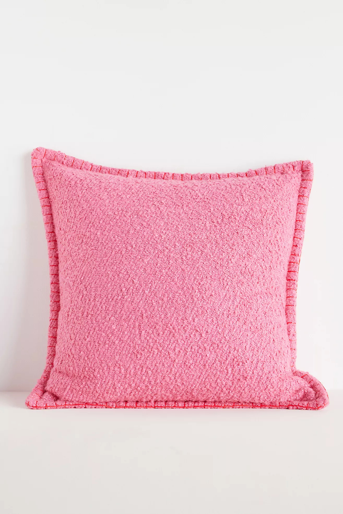 Curtis Bouclé Blanket-Stitch Pillow | Anthropologie (US)