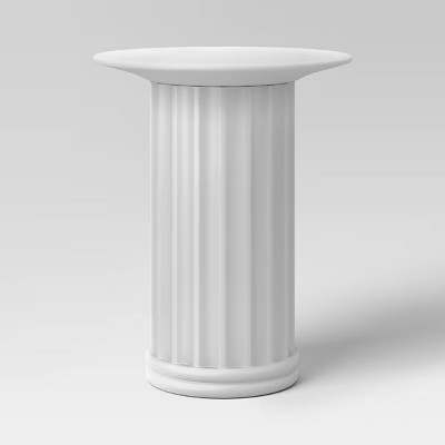 Plaster Accent Table White - Threshold™ designed with Studio McGee: Ceramic Round End Table, No... | Target