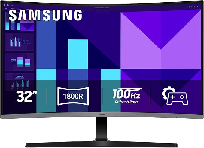 Samsung 32-inch S3 (S39GD) FHD 100Hz Curved Monitor, Game Mode, Eye Saver Mode, Multiple Connecti... | Amazon (US)