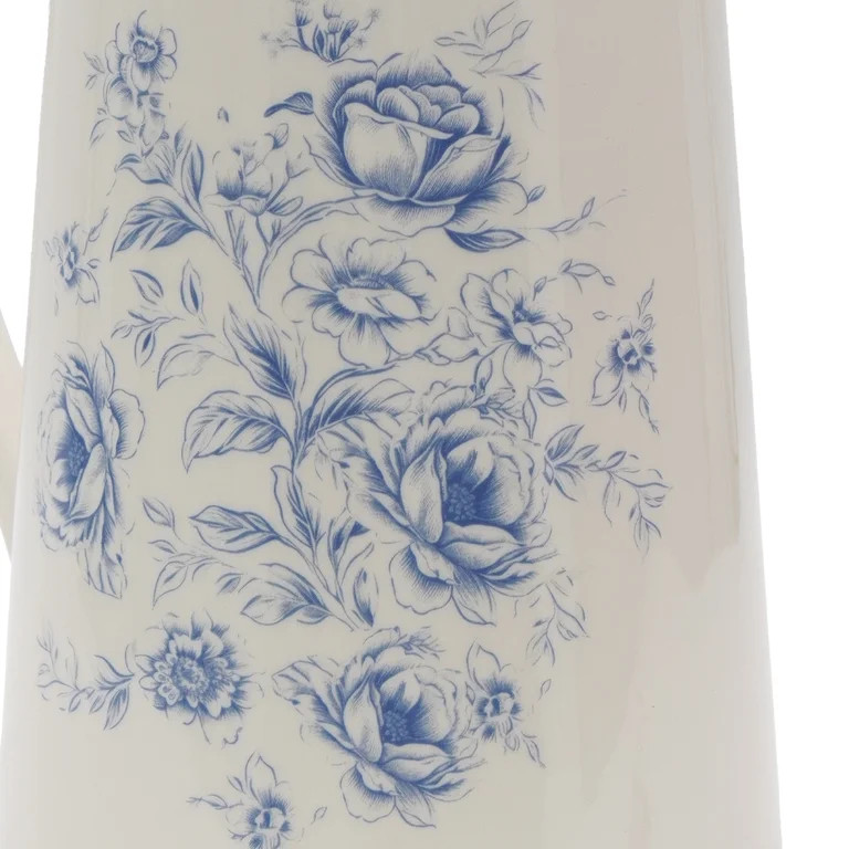 Floral Stoneware Pitcher, Blue and White, 3 qt, by My Texas House | Walmart (US)