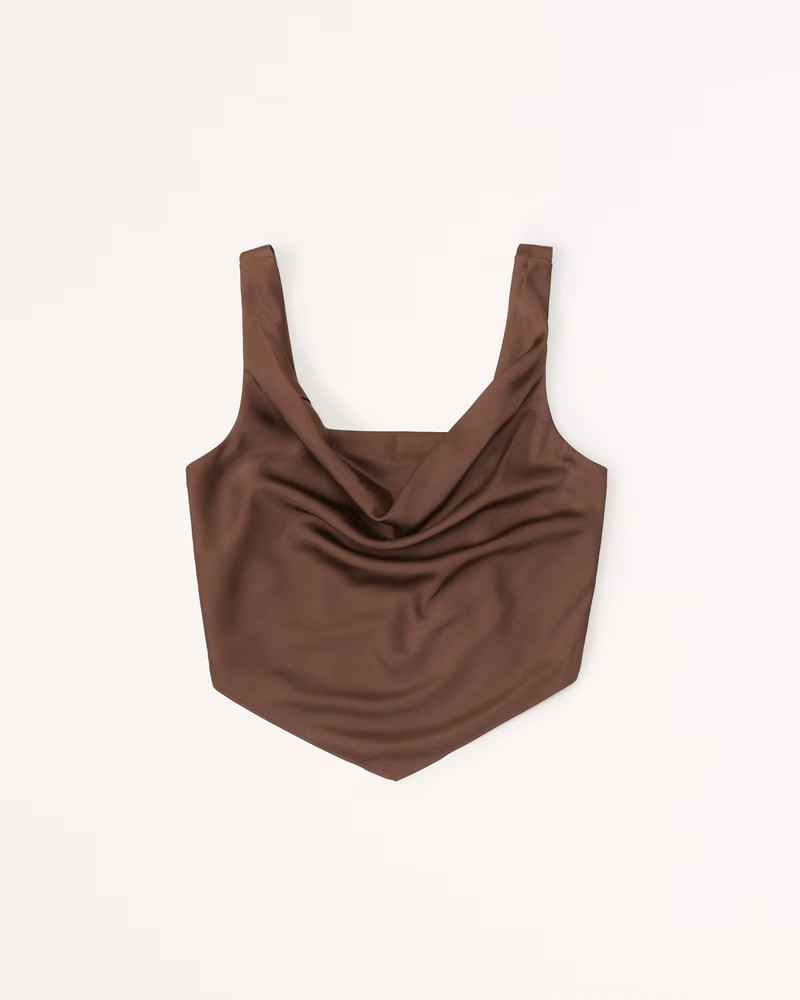 Women's Satin Cowl Neck Cami | Women's Tops | Abercrombie.com | Abercrombie & Fitch (US)