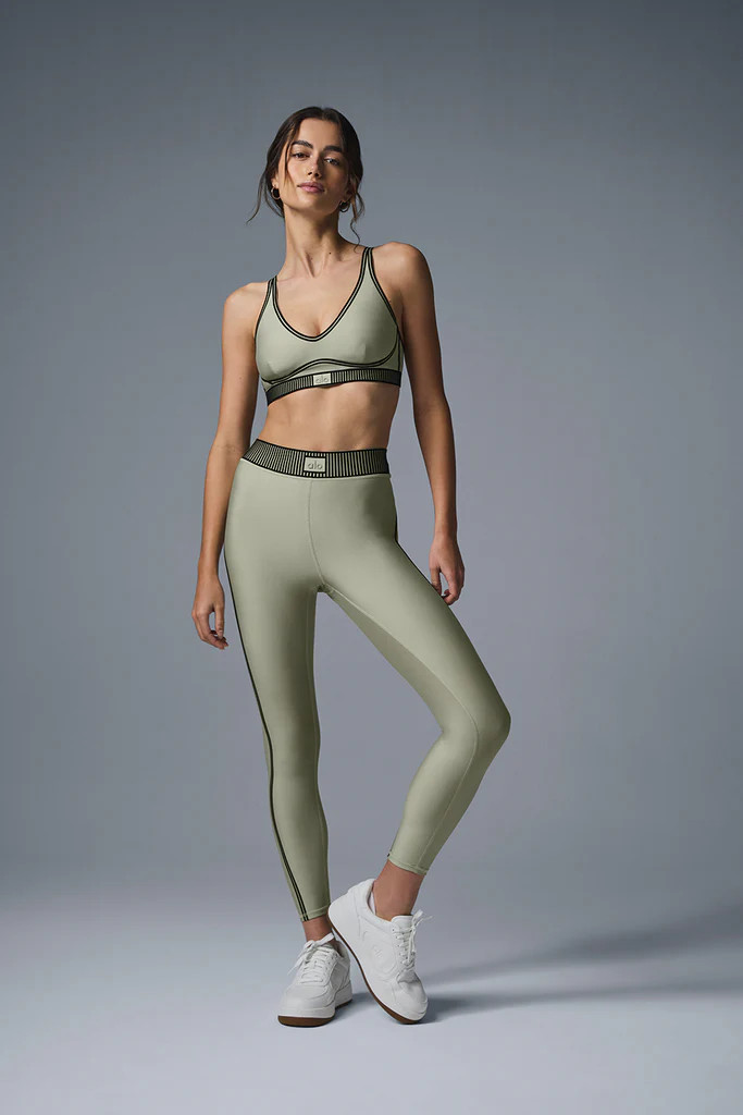 Airlift High-Waist 7/8 Line Up Legging - Limestone | Alo Yoga
