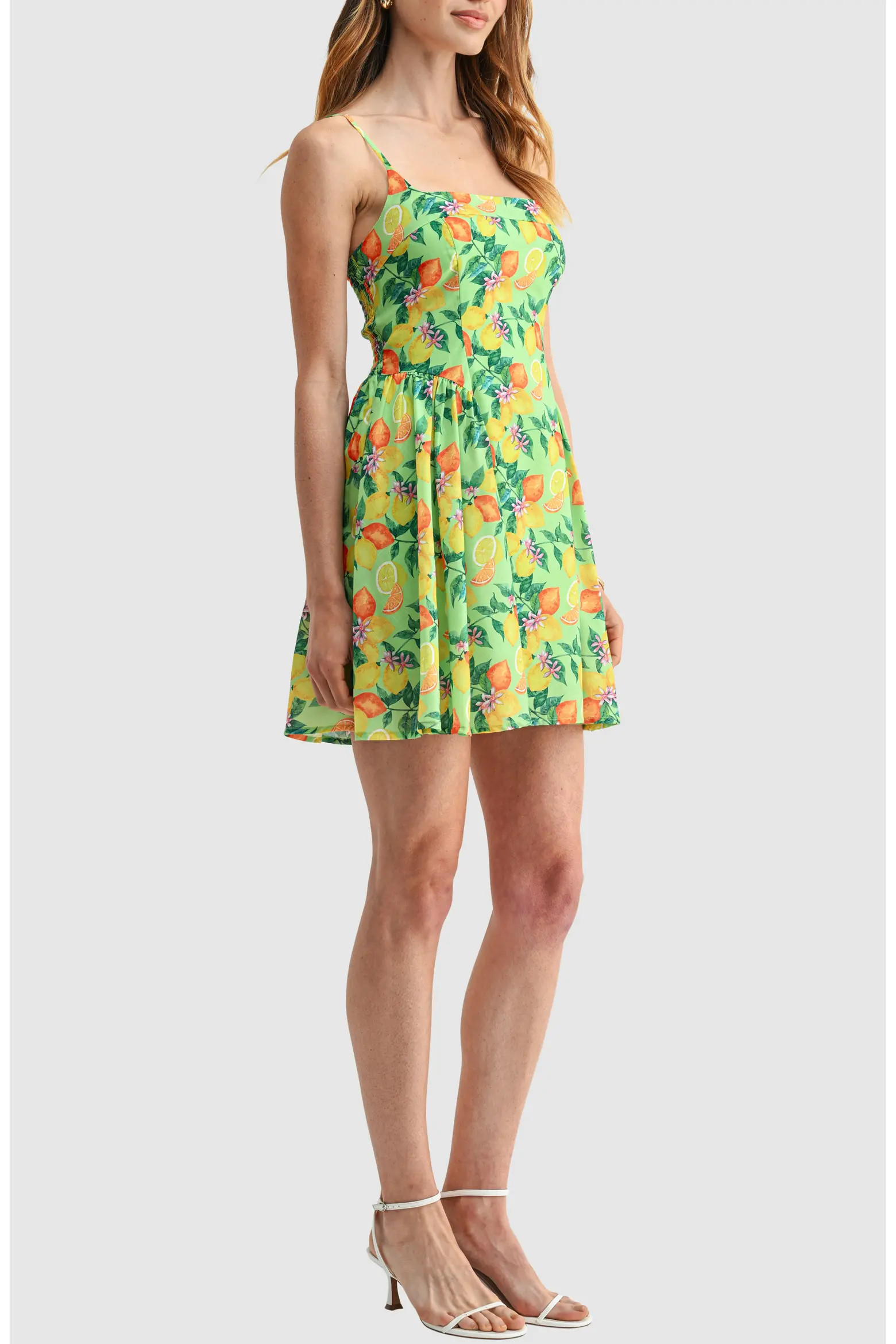 All in Favor Lemon Print  Princess Cut Minidress (Women) | Nordstrom | Nordstrom