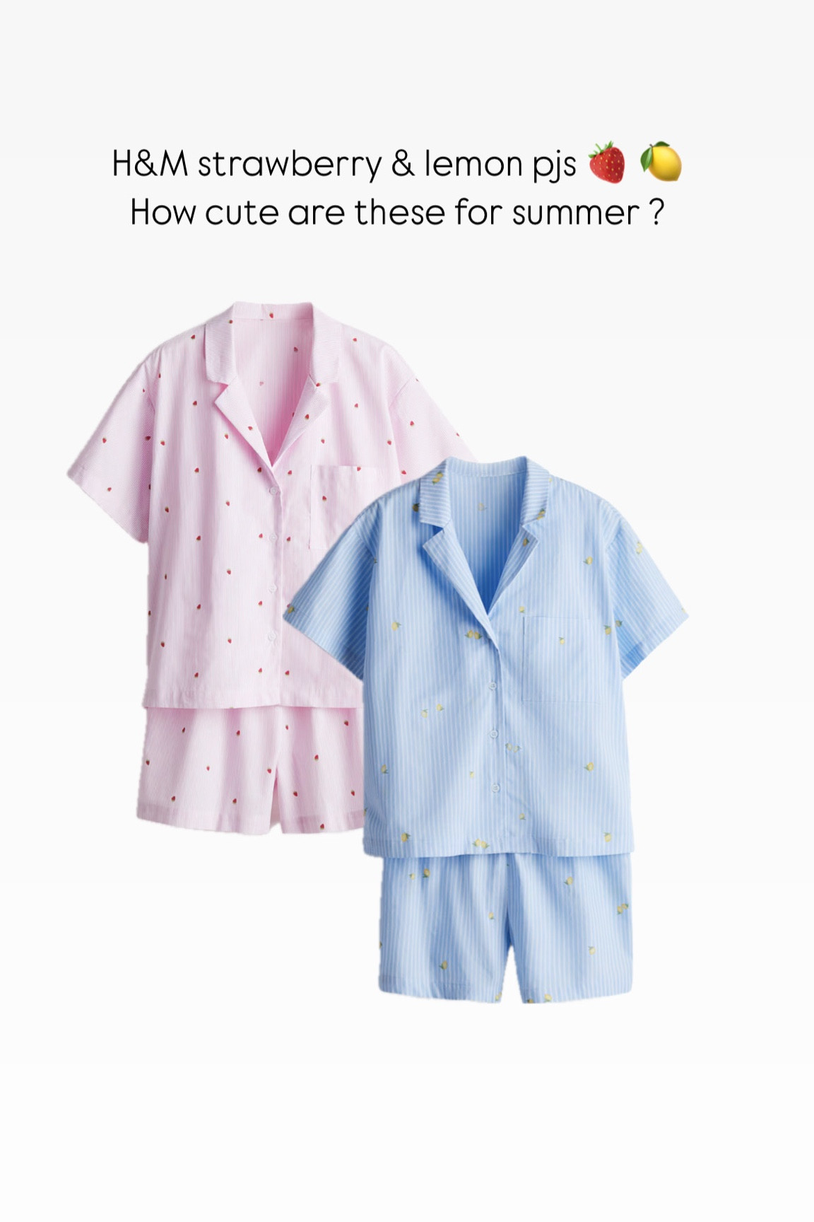 H&M Summer pjs 😍 🍓 🍋 

Summer pyjamas pjs H&M 

#LTKsummer #LTKuk #LTKAprilSpotlight