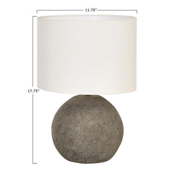 Terracotta Table Lamp with Canvas Shade & Distressed Finish | Bed Bath & Beyond