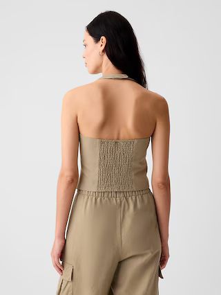 Linen-Cotton Halter Vest | Gap (US)