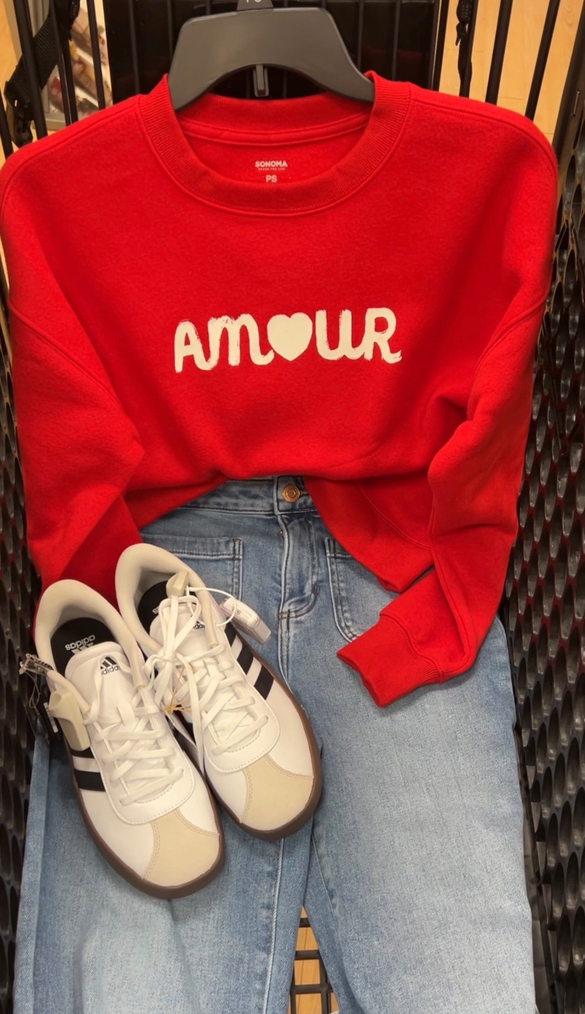 Kohls outfit idea with this graphic sweatshirt and high rise wide leg jeans. 

#LTKootd #LTKValentine