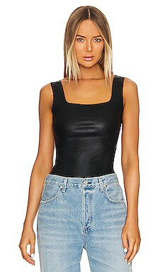 Commando Square Neck Bodysuit in Black from Revolve.com | Revolve Clothing (Global)