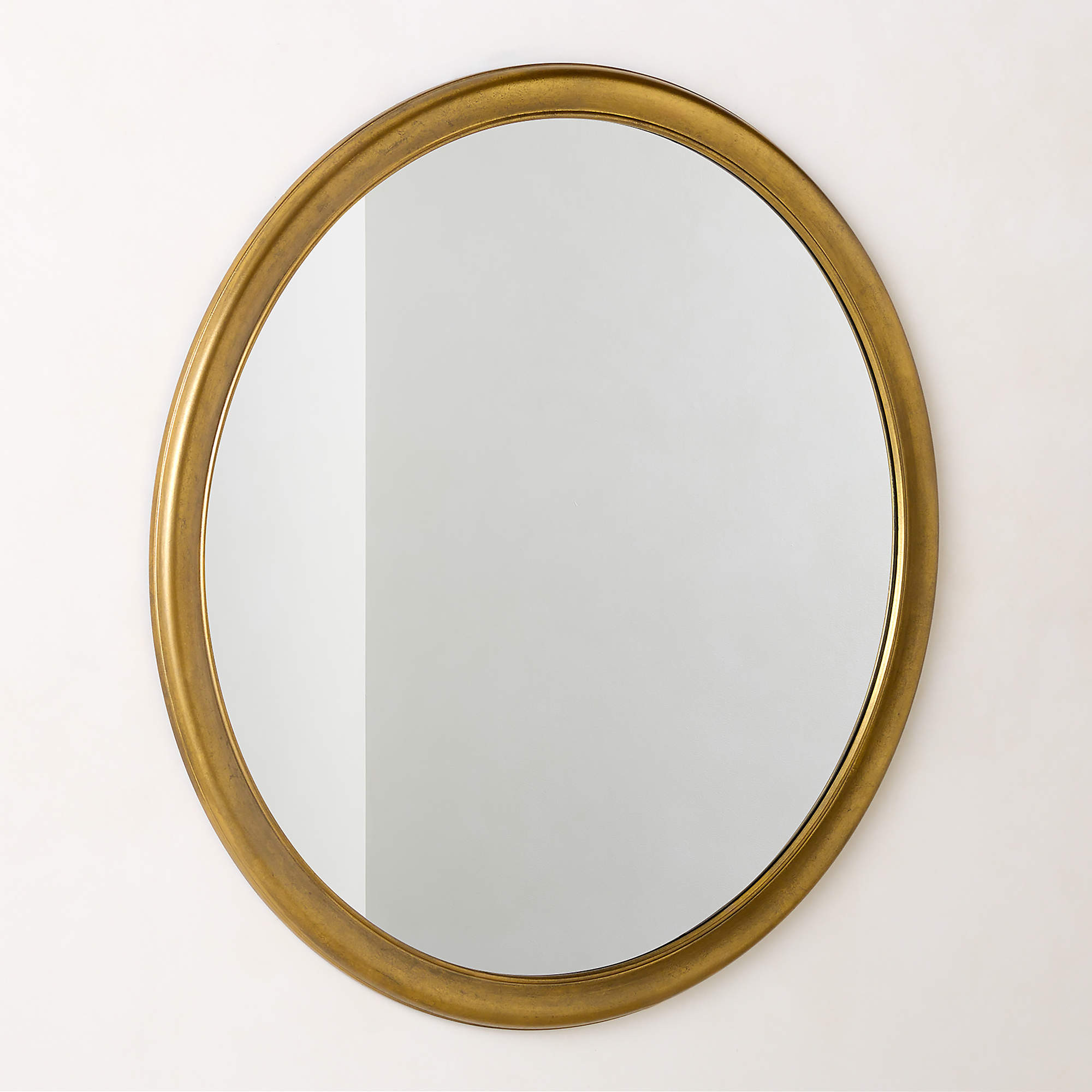 Pied-a-terre Gold Round Wall Mirror 48" by Todd Snyder | CB2 | CB2