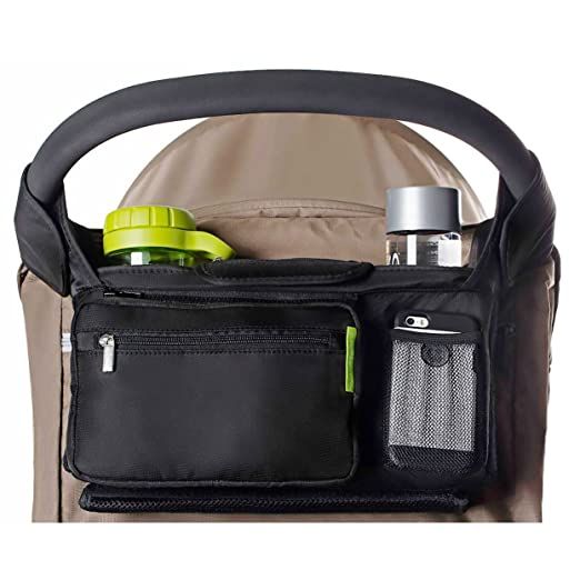 BEST STROLLER ORGANIZER for Smart Moms, Premium Deep Cup Holders, Extra-Large Storage Space for i... | Amazon (US)