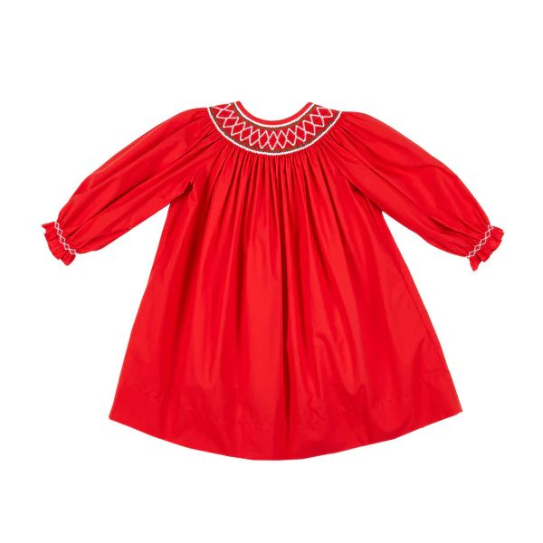 Karlie Smocked Dress-Royal Red | NANTUCKET KIDS