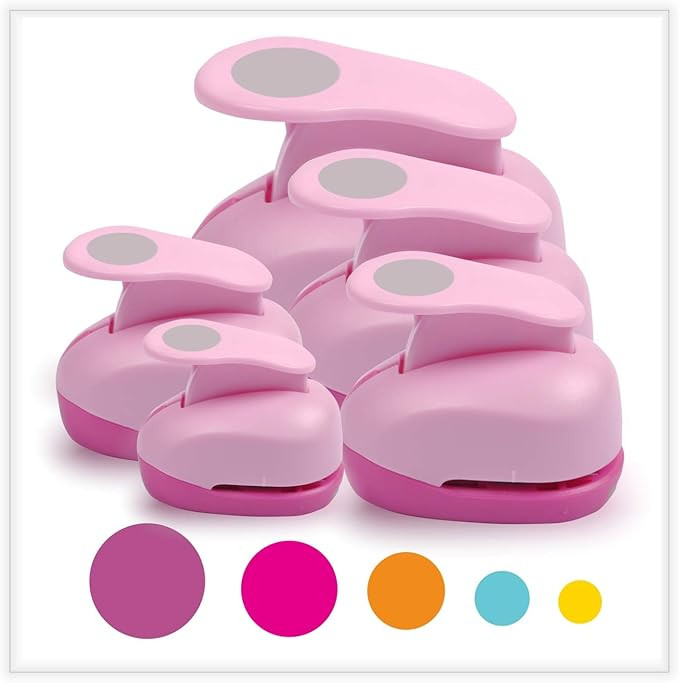 BearBoss 5 Pcs Craft Hole Punch, Handmade Scrapbook Paper Puncher, Different Size of Scrapbooking... | Amazon (US)