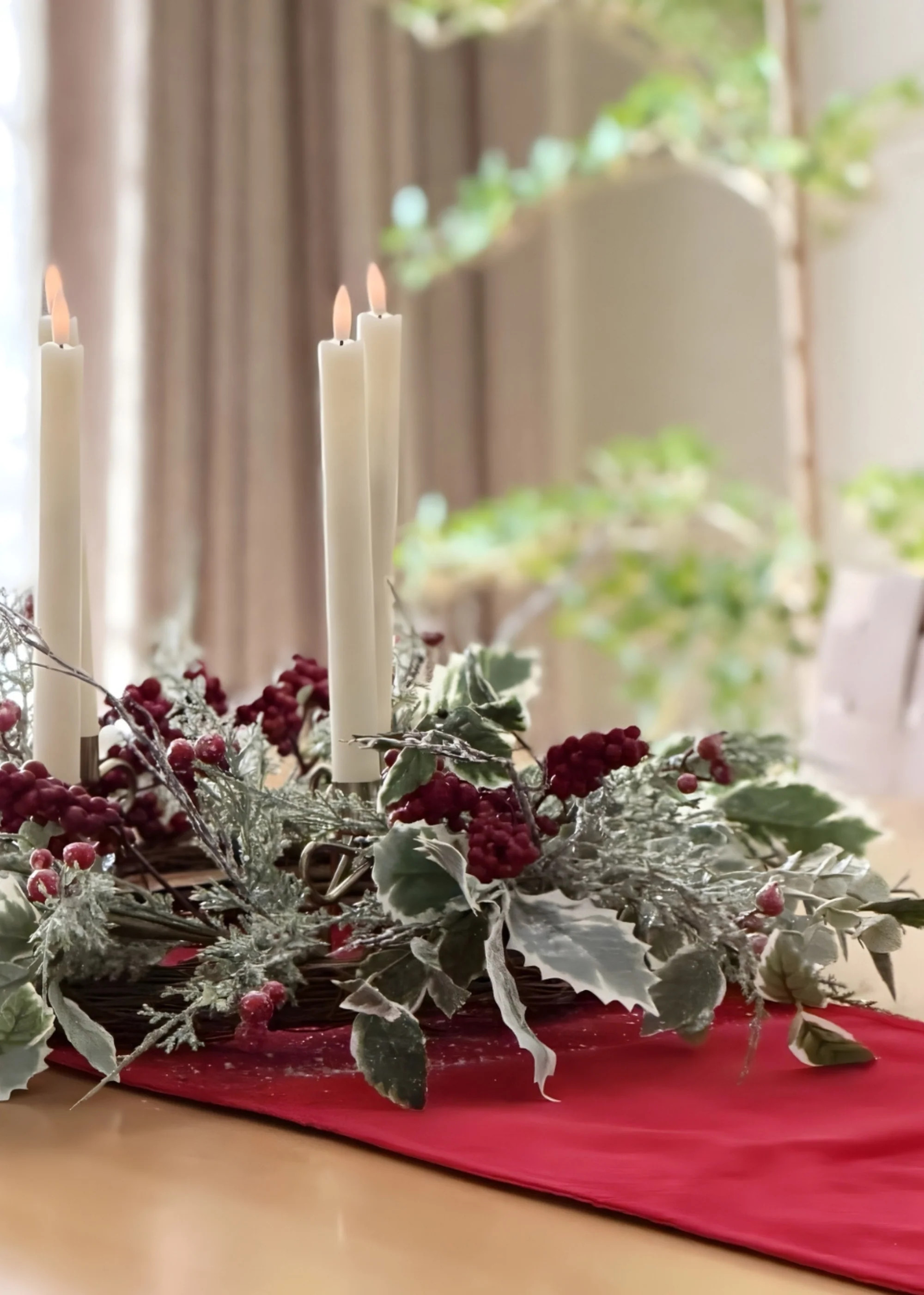 Frosted Holly and Berry Wreath | Artificial Holiday Wreaths | Afloral | Afloral
