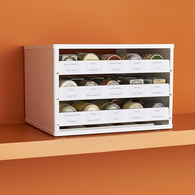 YouCopia Chef's Edition SpiceStack 30-Bottle Spice Organizer with Universal Drawers, White | Amazon (US)