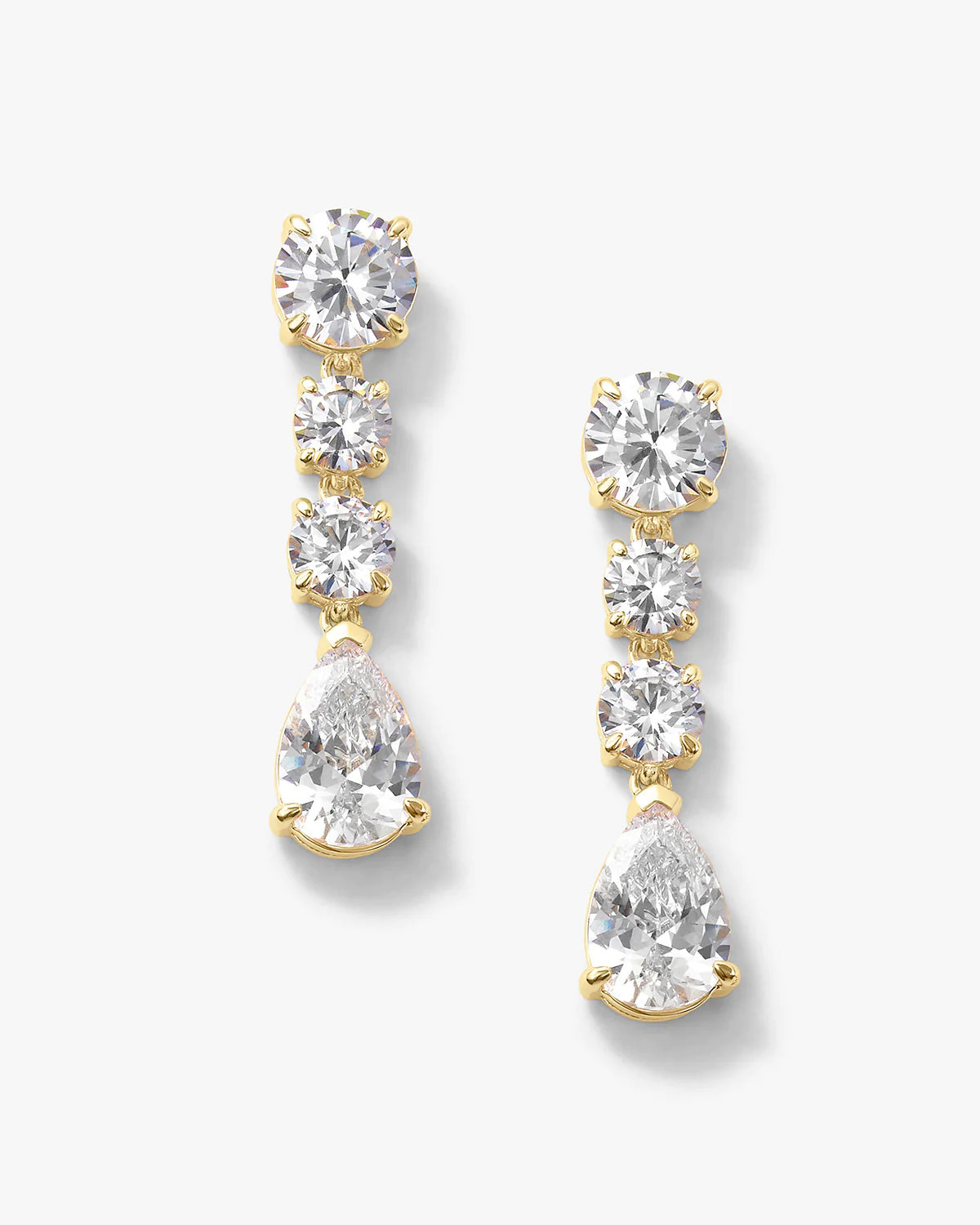Lavish Earrings - Gold|White Diamondettes | Melinda Maria