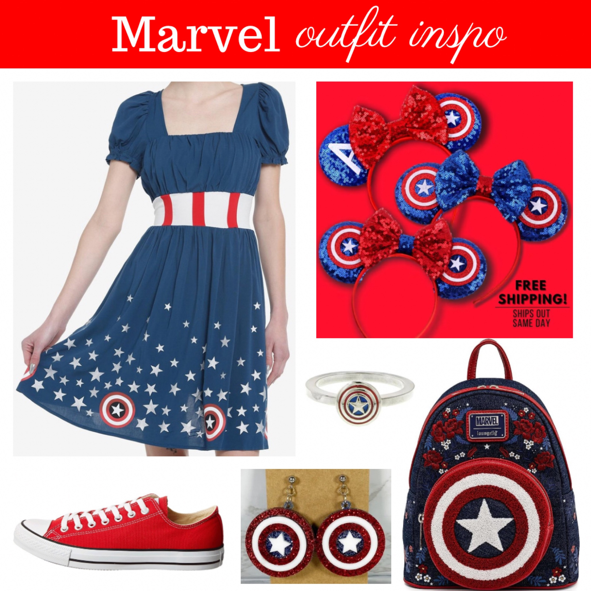Marvel Captain America outfit perfect for a day at the Disney Parks 

#disneyworld #disneyworldoutfit
#disney #marvel #marveloutfit #captainamerica

#LTKfamily #LTKunder50 #LTKstyletip