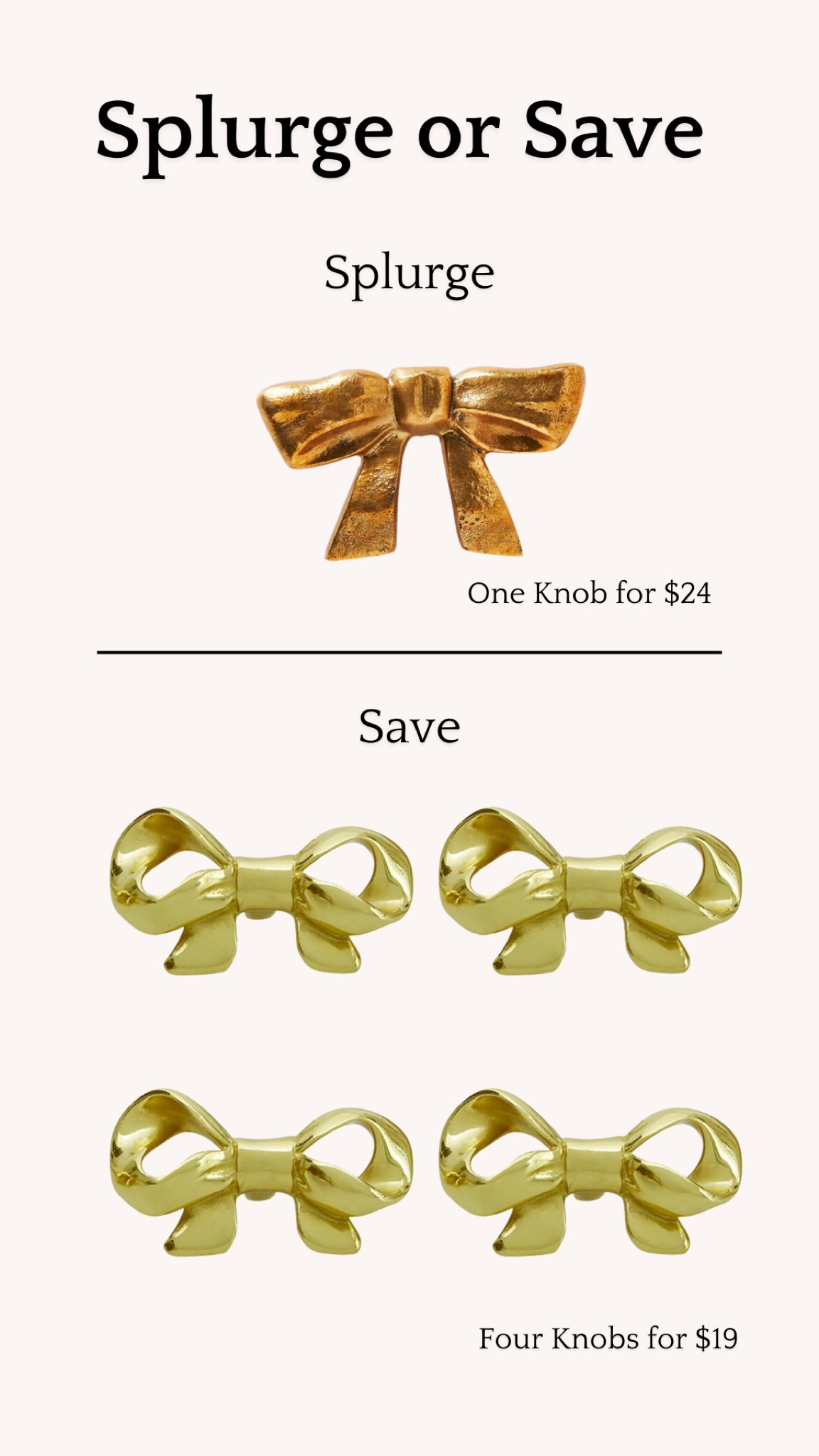 Splurge or Save: Darling Bow Knobs 🎀

#LTKGiftGuide #LTKSeasonal #LTKHome