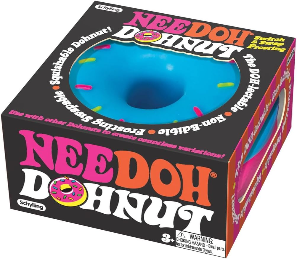 Schylling NeeDoh Dohnuts - Sensory Fidget Toy - Assorted Colors - Ages 3 to Adult (Pack of 1) | Amazon (US)
