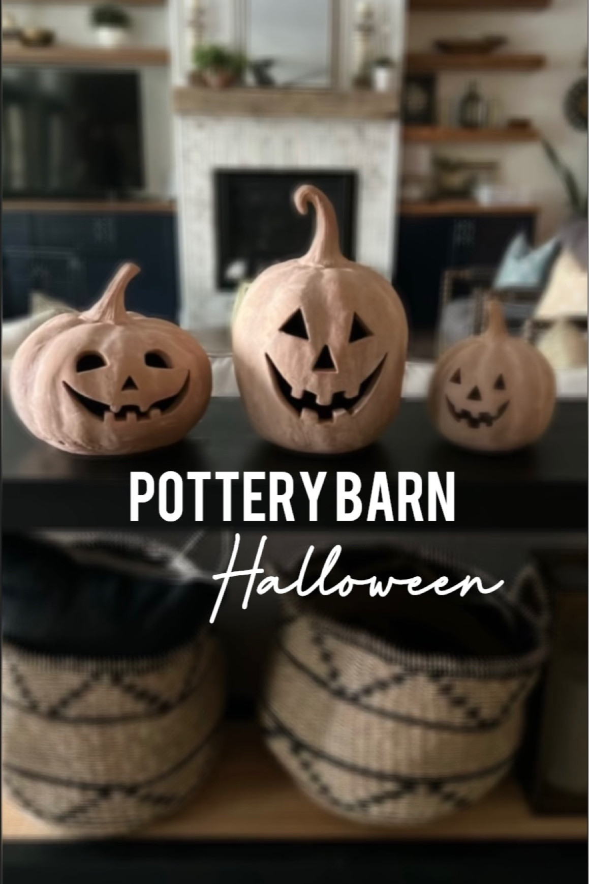 I purchased these @potterybarn gorgeous terracotta Jack O’ Lanterns and love them. 3 sizes 
