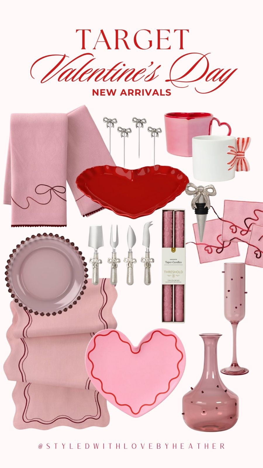 Target’s Valentine’s Day finds understood the assignment 💘
Pink glassware, heart-shaped serveware, bows + the cutest table decor for date night, Galentine’s, or hosting at home.
✨ Shop all my favorite Target Valentine’s Day decor here before they’re sold out!

#LTKValentine #LTKfoodie #LTKHome