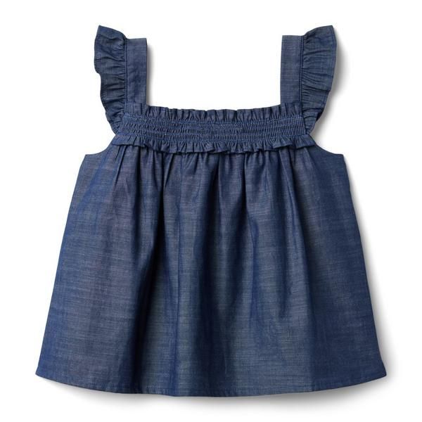 Chambray Smocked Top | Janie and Jack