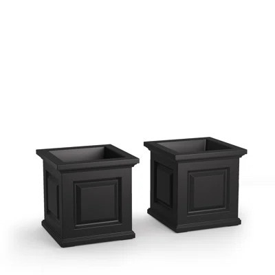 Nantucket 16" Square Resin Planter With Water Reservoir (Set Of 2) | Wayfair North America