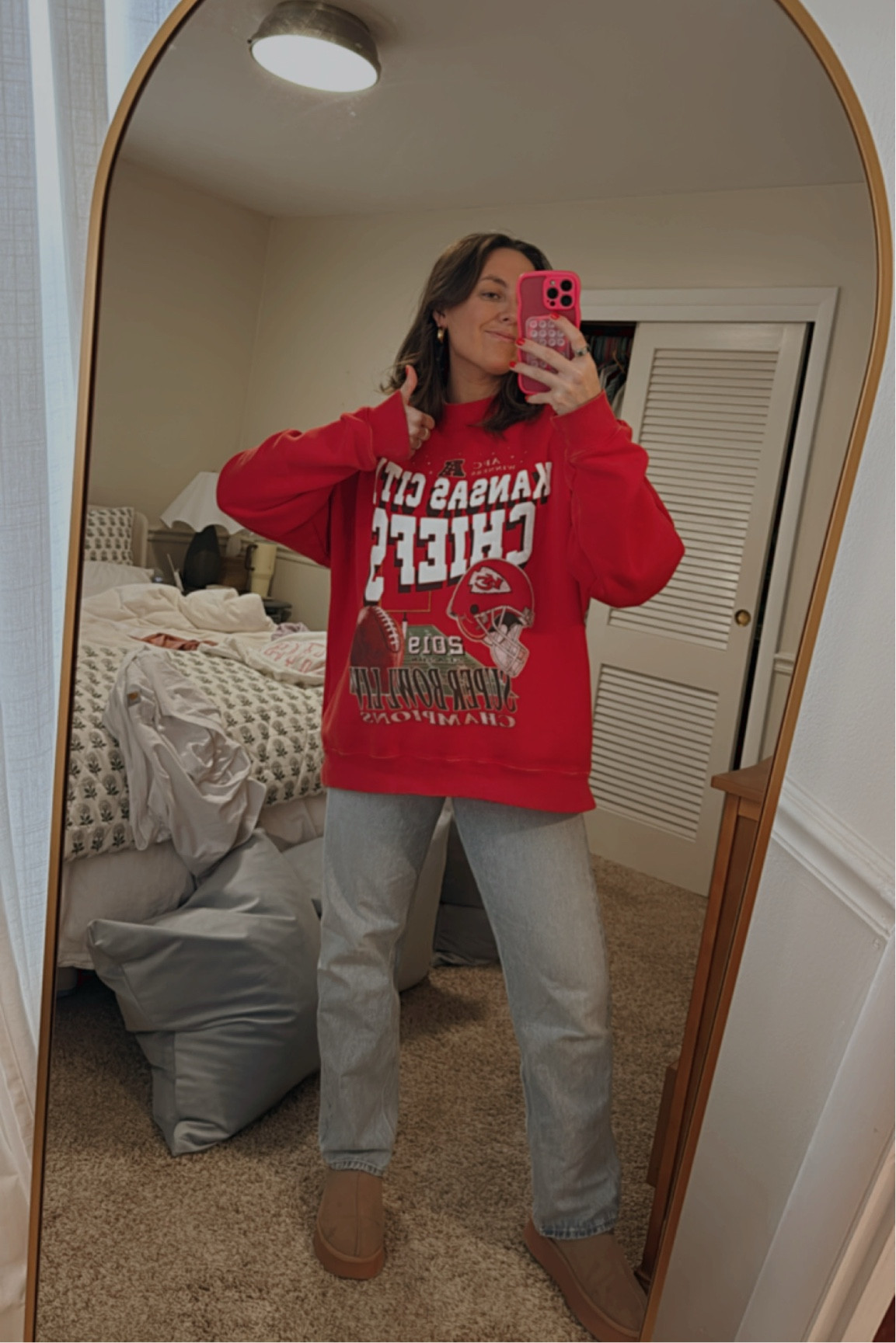 The Cheifs may have lost but I'm still living in this sweatshirt. ❤️💛

#LTKSaleAlert #LTKFindsUnder100 #LTKMostLoved