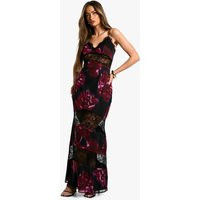 boohoo Women's Dark Floral Lace Maxi Dress in Black | Size: 10 | Chiffon | boohoo (US & Canada)