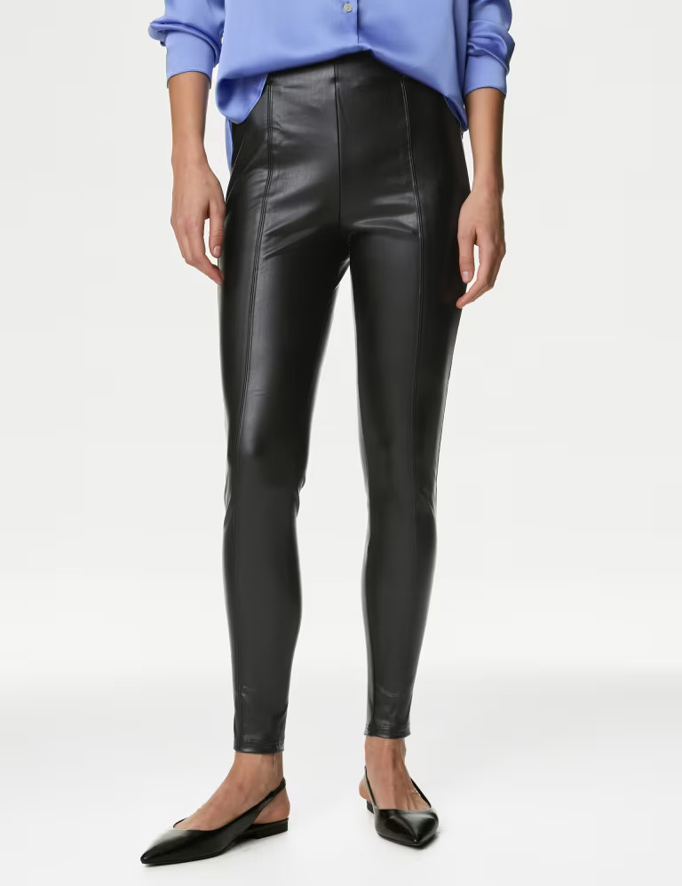 Leather Look High Waisted Leggings | Marks & Spencer (UK)