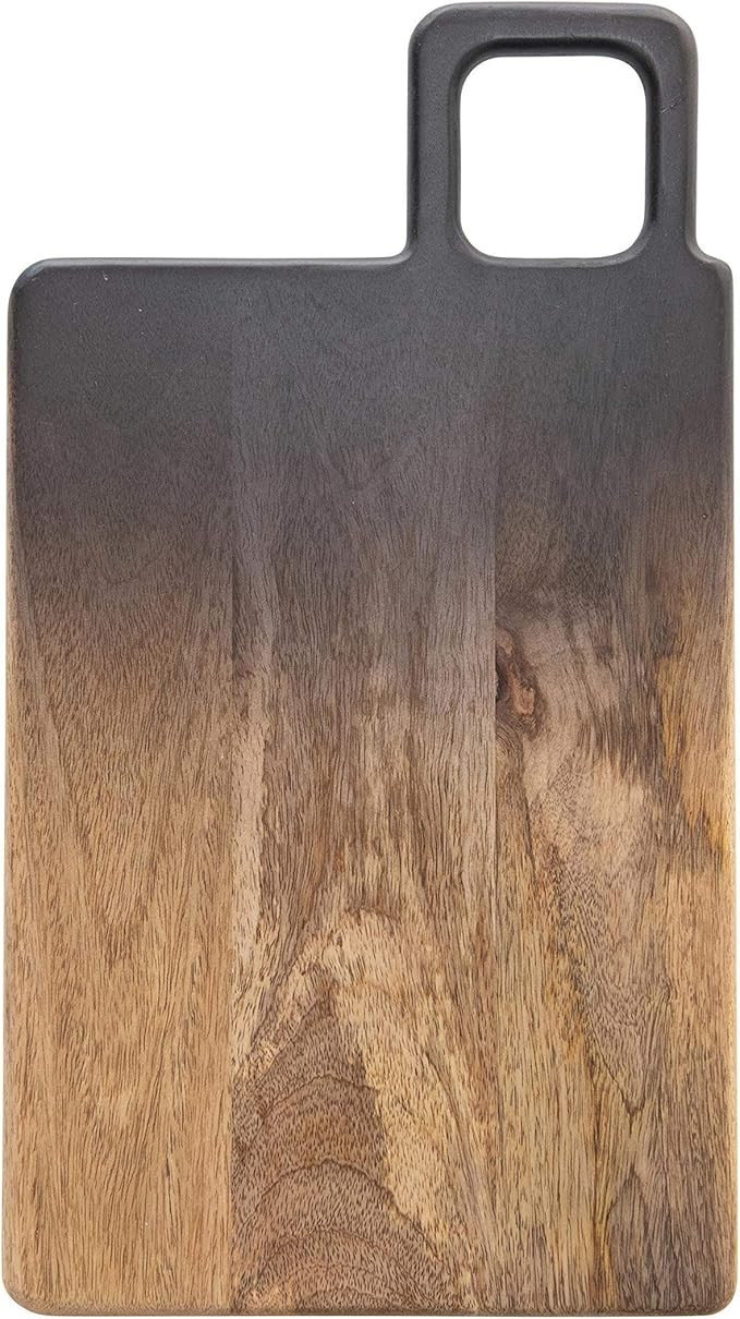 Amazon.com: Bloomingville Mango Wood Cheese Handle, Black & Natural Ombre Cutting Board, 18" x 10... | Amazon (US)