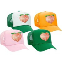 Peachy - Embroidered Patch Trucker Hat | Multiple Colors | Etsy (US)