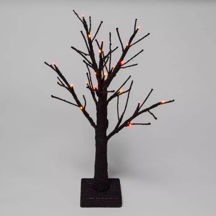 18" Light Up LED Textured Branch Black Halloween Tree - Hyde & EEK! Boutique™ | Target