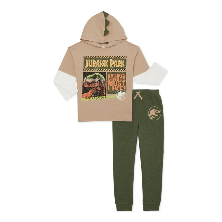 Jurassic World Boys Cosplay Hoodie and Joggers, 2-Piece Outfit Set, Sizes 4-10 - Walmart.com | Walmart (US)