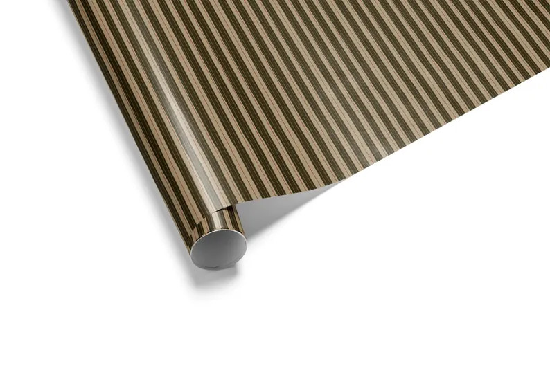 Luxury Stripe Gift Wrap, Elegant Holiday Paper, Dark Academia Christmas Wrapping | Etsy (US)