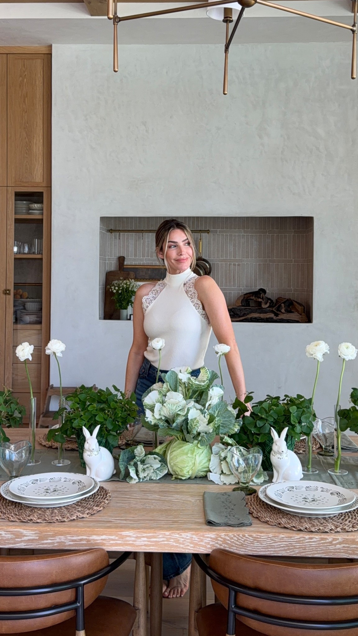 An all greens SPRING table 🍀🍀

#LTKHome #LTKSeasonal