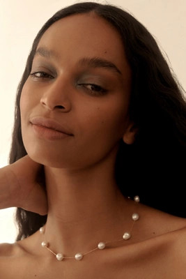 Spaced Pearl Delicate Necklace | Anthropologie (US)