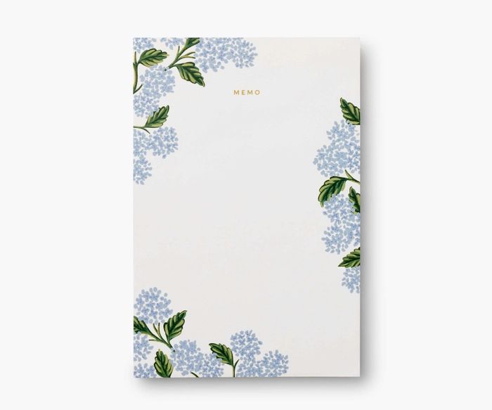 Hydrangea Large Memo Notepad | Rifle Paper Co. | Rifle Paper Co.