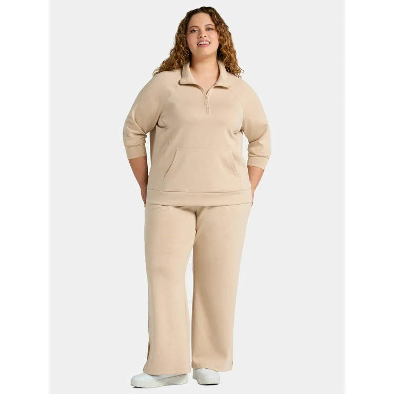 Terra & Sky Women's Plus Scuba Knit Sweatshirt and Sweatpants Set, 2-Piece, Sizes 0X-4X | Walmart (US)