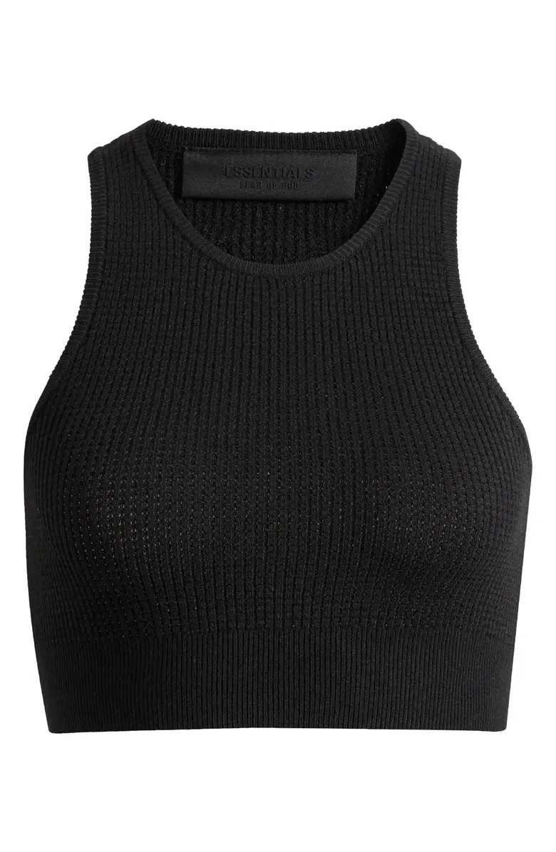 Fear of God Essentials Waffle Knit Crop Sport Tank | Nordstrom | Nordstrom