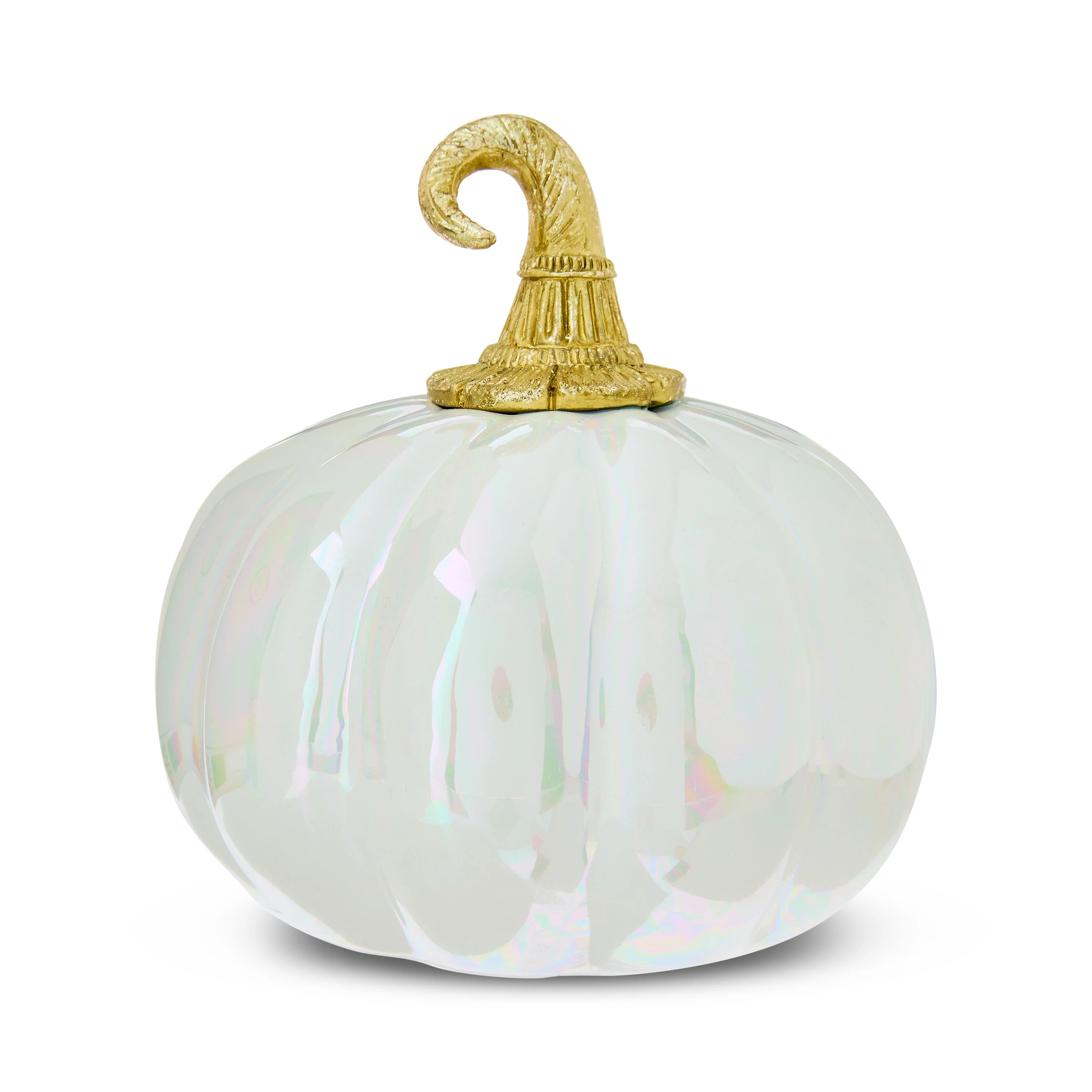 Ceramic Pumpkin Tabletop Decor, Pearl White, 5", Halloween by Way To Celebrate | Walmart (US)